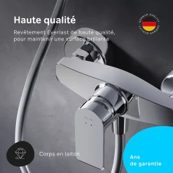 Mitigeur de douche mécanique Robinet de douche Chrome, Flash FNA20000 AM.PM
