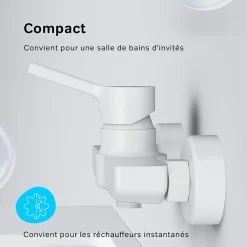 Mitigeur de douche mécanique Robinet Salle de Bain Blanc, FXB20033 X-Joy S AM.PM