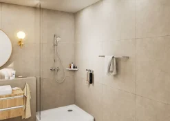 Mitigeur de douche mécanique avec douchette, flexible et barre réglable chrome Hansgrohe Vernis Blend