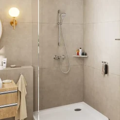 Mitigeur de douche mécanique avec douchette, flexible et barre réglable chrome Hansgrohe Vernis Blend