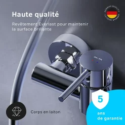 Mitigeur de douche mécanique Robinet Salle de Bain Chromé, FPA20000 Spike AM.PM