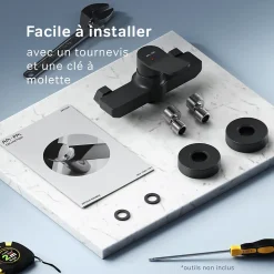 Mitigeur de douche mécanique Robinet Salle de Bain Noir Mat, FXA20022 X-Joy AM.PM