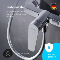 Mitigeur de douche mécanique Robinet Salle de Bain Chromé, FTA20000 Hit AM.PM