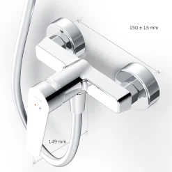 Mitigeur de douche mécanique Robinet Salle de Bain Chromé, FTA20000 Hit AM.PM