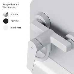 Mitigeur de douche mécanique Robinet Salle de Bain Blanc, FTA20033 Hit AM.PM