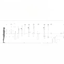 Mitigeur de douche mural contemporain SANINDUSA Easy NF chromé livré avec raccords excentrés et rosaces de finition