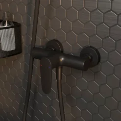 Mitigeur de douche noir GoodHome Cavally