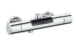 Mitigeur de douche thermostatique chrome avec affichage LED Edouard Rousseau Ekogest