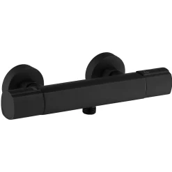 Mitigeur de douche thermostatique mural, noir, Essebagno Carra