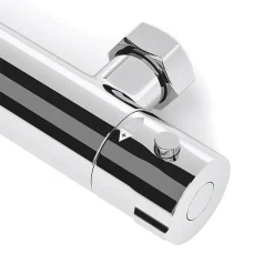 Mitigeur de douche thermostatique chromé - Entraxe 15 cm - avec bouton de sécurité 38C LOMAZOO