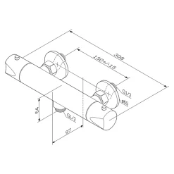 Mitigeur de douche thermostatique Robinet salle de bain Chromé, FTA40000 Hit AM.PM