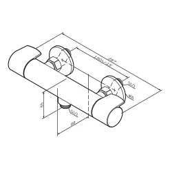 Mitigeur de douche thermostatique Robinet salle de bain, Doré FXA40099 X-Joy AM.PM