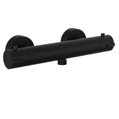 Mitigeur de douche thermostatique mural, noir mat, Kramer Colors