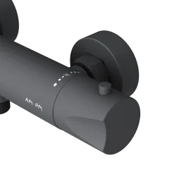 Mitigeur de douche thermostatique Robinet salle de bain, Noir FTA40022 Hit AM.PM