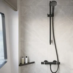 Mitigeur de douche thermostatique noir Hansgrohe Ecostat E