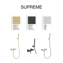 Mitigeur de douche thermostatique avec douchette SKY BATH noir mat Inox S304 série SUPREME