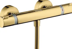 Mitigeur de douche thermostatique doré poli, Hansgrohe Ecostat Comfort