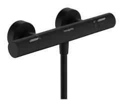 Mitigeur de douche thermostatique noir mat Hansgrohe Ecostat Life