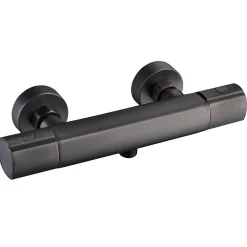 Mitigeur de douche thermostatique mural, gun metal, Essebagno Carra