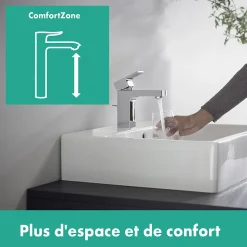 Mitigeur de lavabo 100 Hansgrohe Vernis Shape chromé