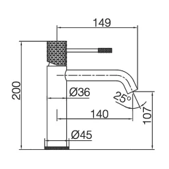 Mitigeur de Lavabo Anti-Calcaire Bec Bas Or Brossé IMEX GENOVA BDG053-1OC