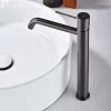 Mitigeur de Lavabo Anti-Calcaire Bec Haut Black Gun Métal IMEX GENOVA BDG053-3BGM