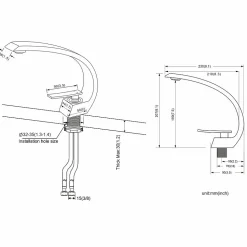 Mitigeur de lavabo Auralum max robinet lavabo en Laiton Chromé