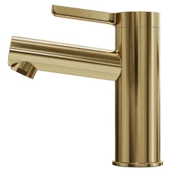 Mitigeur de lavabo avec mousseur orientable, taille M, doré, H.14,3 cm, GoodHome Maza