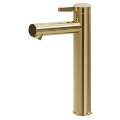 Mitigeur de lavabo avec mousseur orientable, taille XL, doré, H.25,7 cm, GoodHome Maza