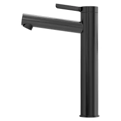 Mitigeur de lavabo avec mousseur orientable, taille XL, gun metal, H.25,7 cm, GoodHome Maza