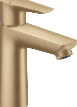 Mitigeur de lavabo avec tirette et vidage bronze brossé, Hansgrohe Talis E 110 EcoSmart