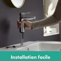 Mitigeur de lavabo avec tirette et vidage chromé, Hansgrohe Talis E 110 EcoSmart