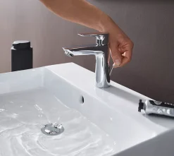 Mitigeur de lavabo avec tirette et vidage chromé, Hansgrohe Talis E 110 EcoSmart