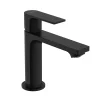 Mitigeur de lavabo avec tirette et vidage noir mat, Hansgrohe Rebris E 110 CoolStart