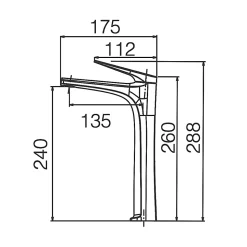 Mitigeur de Lavabo Bec Haut Anti-Calcaire Or Brossé IMEX DELOS BDD055-3OC