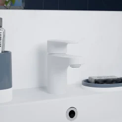 Mitigeur de lavabo blanc GoodHome Cavally