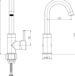 Mitigeur de lavabo chromé GoodHome Coggia