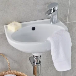Mitigeur de lavabo chromé taille S avec bonde clic-clac, GoodHome Cavally
