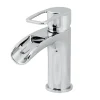 Mitigeur de lavabo chromé effet chute d'eau GoodHome Olmeto