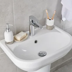 Mitigeur de lavabo chromé GoodHome Cavally L