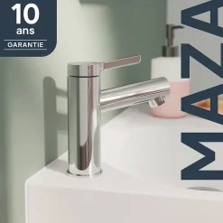 Mitigeur de lavabo chrome taille M, GoodHome Maza