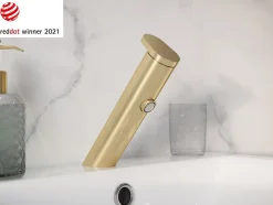 Mitigeur de lavabo doré brossé GoodHome Nyasa