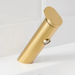 Mitigeur de lavabo doré brossé GoodHome Nyasa