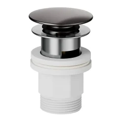 Mitigeur de lavabo H.17,4 cm, gun metal, GoodHome Kolima