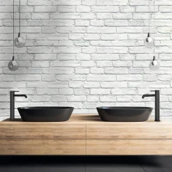 Mitigeur de lavabo H.27,6 cm, noir, Essebagno Lollipop