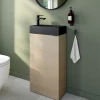 Mitigeur de lavabo Hansgrohe Rebris E 80 pour lave-mains sans tirette ni vidage noir mat