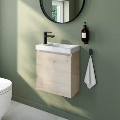 Mitigeur de lavabo Hansgrohe Rebris E 80 pour lave-mains sans tirette ni vidage noir mat