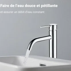 Mitigeur de lavabo haut, chromé, monocommande, mixte froid/chaud