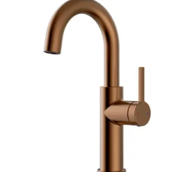 Mitigeur de lavabo haut cuivre brossé Essebagno Reflet