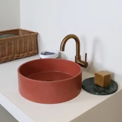 Mitigeur de lavabo haut cuivre brossé Essebagno Reflet
